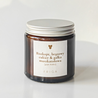 Świeca zapachowa naturalna - Biszkopt | Brązowy Cukier | Gałka Muszkatołowa - PAN KEKS - 120g
