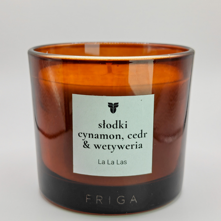Świeca zapachowa naturalna - Słodki Cynamon | Wetyweria | Cedr - LA LA LAS