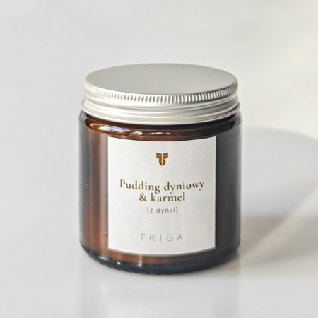 Świeca zapachowa naturalna - KARMEL | PUDDING DYNIOWY - Z Dyńki - 120g