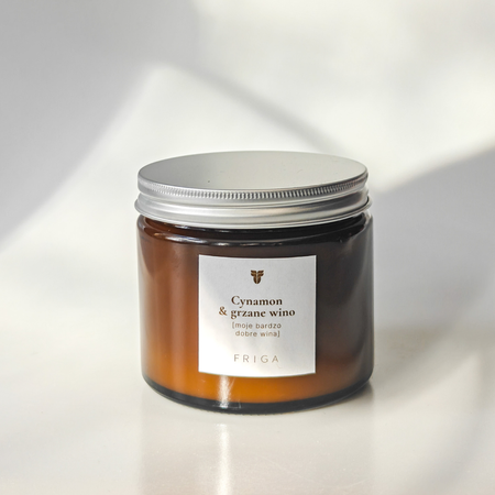 Świeca zapachowa naturalna - Cynamon | Grzane Wino - MOJE BARDZO DOBRE WINA - 120g