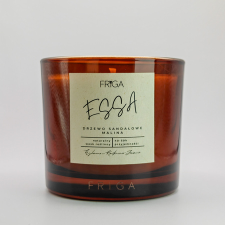 Świeca zapachowa naturalna - Malina | Drzewo Sandałowe - ESSA 220g