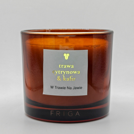 Świeca zapachowa naturalna -Trawa Cytrynowa | Liscie Kafiru - W TRAWIE NA JAWIE