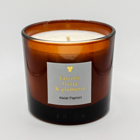 Świeca zapachowa naturalna - Kaszmir | Frezja | Plumeria - KWIAT PAPROCI