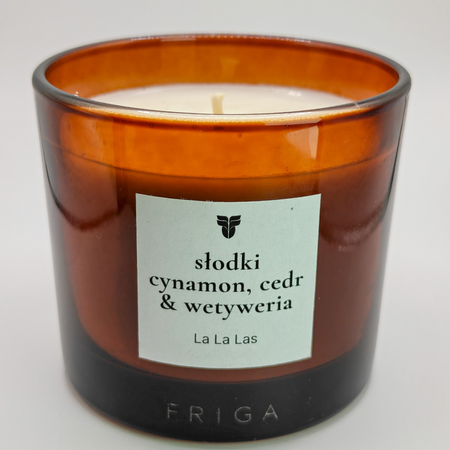 Świeca zapachowa naturalna - Słodki Cynamon | Wetyweria | Cedr - LA LA LAS