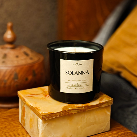 Świeca zapachowa naturalna - Irys | Mirra | Żywica Elemi - SOLANNA 220g