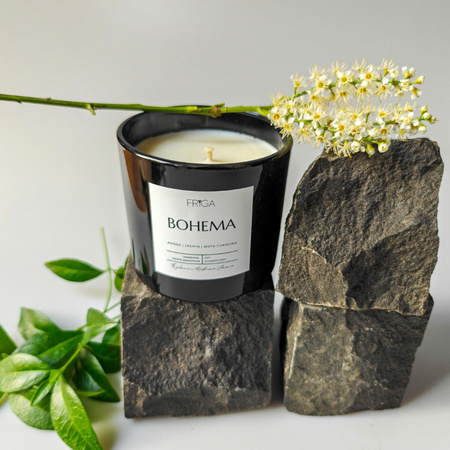 Świeca zapachowa naturalna - Ambra | Wata Cukrowa | Jaśmin - BOHEMA