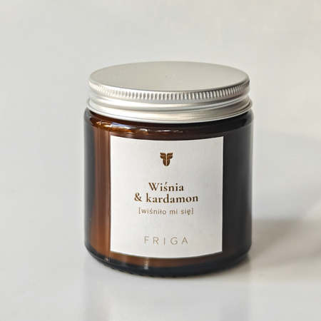 Świeca zapachowa naturalna - Wiśnia | Kardamon - WIŚNIŁO MI SIĘ - 120g