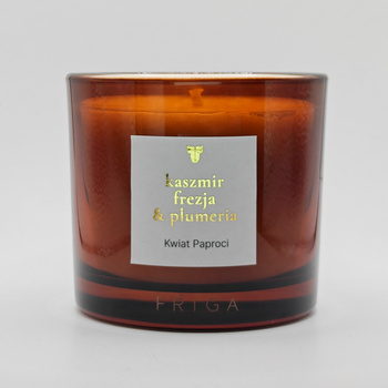 Świeca zapachowa naturalna - Kaszmir | Frezja | Plumeria - KWIAT PAPROCI