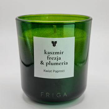 Świeca zapachowa naturalna - Kaszmir | Frezja | Plumeria - KWIAT PAPROCI