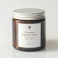 Świeca zapachowa naturalna - Cynamon | Grzane Wino - MOJE BARDZO DOBRE WINA - 120g