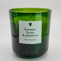 Świeca zapachowa naturalna - Kaszmir | Frezja | Plumeria - KWIAT PAPROCI