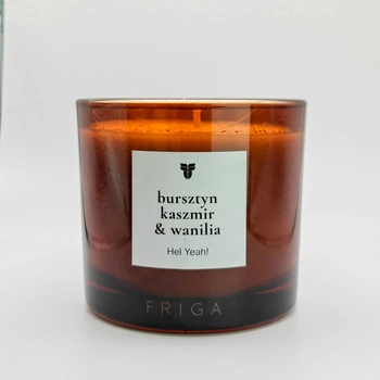 Świeca zapachowa naturalna - Bursztyn | Kaszmir | Wanilia  - HEL YEAH!
