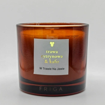 Świeca zapachowa naturalna -Trawa Cytrynowa | Liscie Kafiru - W TRAWIE NA JAWIE