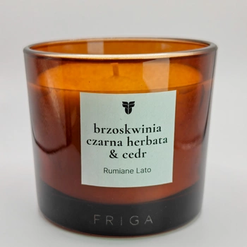 Świeca zapachowa naturalna - Brzoskwinia | Herbata | Cedr - RUMIANE LATO