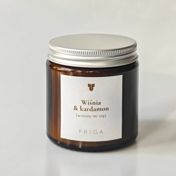 Świeca zapachowa naturalna - Wiśnia | Kardamon - WIŚNIŁO MI SIĘ - 120g
