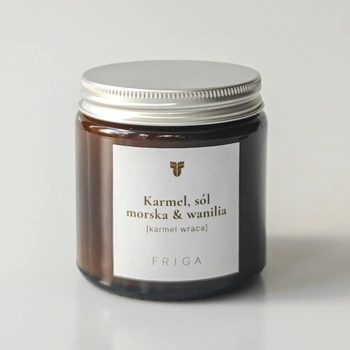 Świeca zapachowa naturalna - Karmel | Sól Morska | Wanilia - KARMEL WRACA - 120g