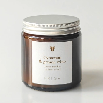 Świeca zapachowa naturalna - Cynamon | Grzane Wino - MOJE BARDZO DOBRE WINA - 120g